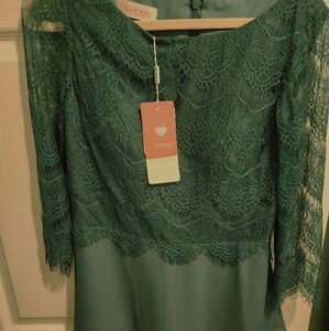 NWT JJs House Green Lace Party Dress
